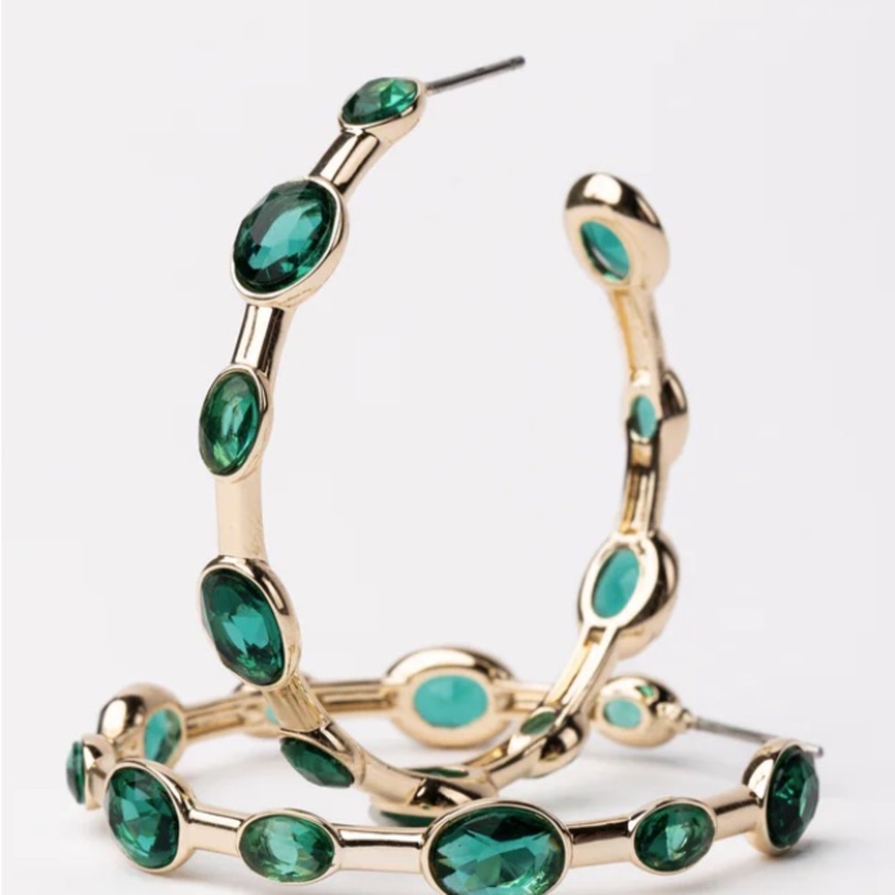 Michelle McDowell Allie Emerald Hoops